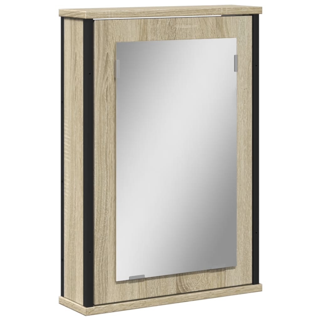 Mobile Bagno con Specchio Rovere Sonoma 42x12x60 cm Multistrato 842432