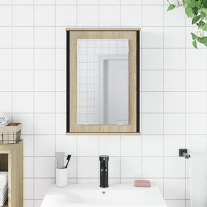 Mobile Bagno con Specchio Rovere Sonoma 42x12x60 cm Multistrato 842432