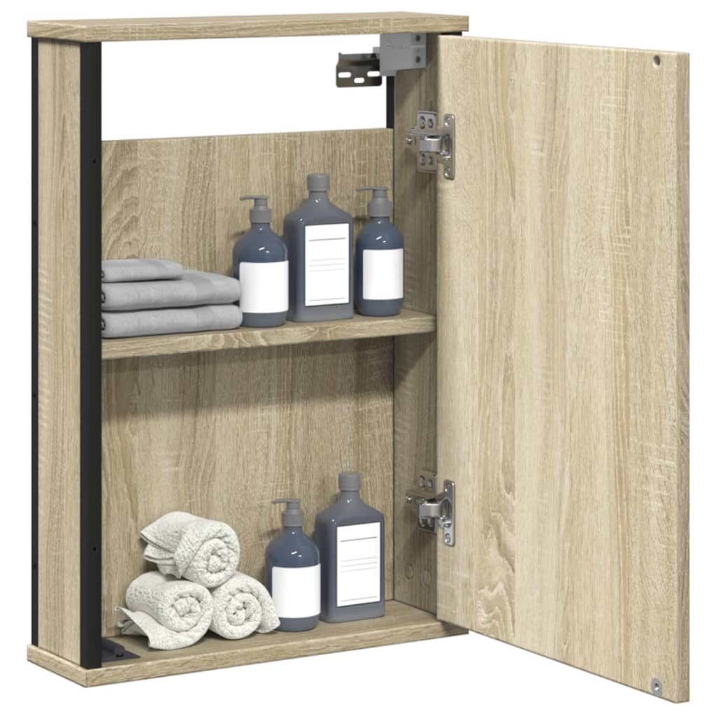 Mobile Bagno con Specchio Rovere Sonoma 42x12x60 cm Multistrato 842432