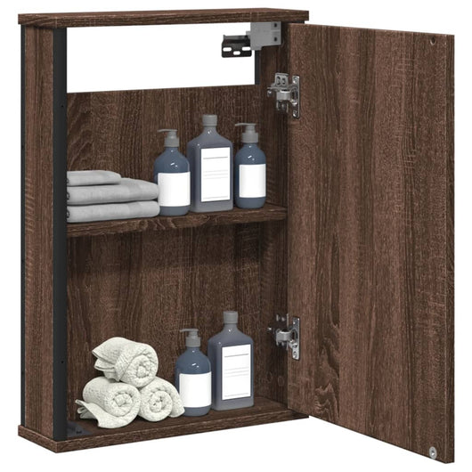 Mobile Bagno Specchio Rovere Marrone 42x12x60 Legno Multistrato 842435