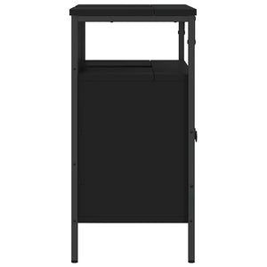 Mobile Lavabo Bagno-Armadietto da bagno Nero 60x30x60 cm in Legno Multistrato 886532