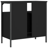 Mobile Lavabo Bagno-Armadietto da bagno Nero 60x30x60 cm in Legno Multistrato 886532