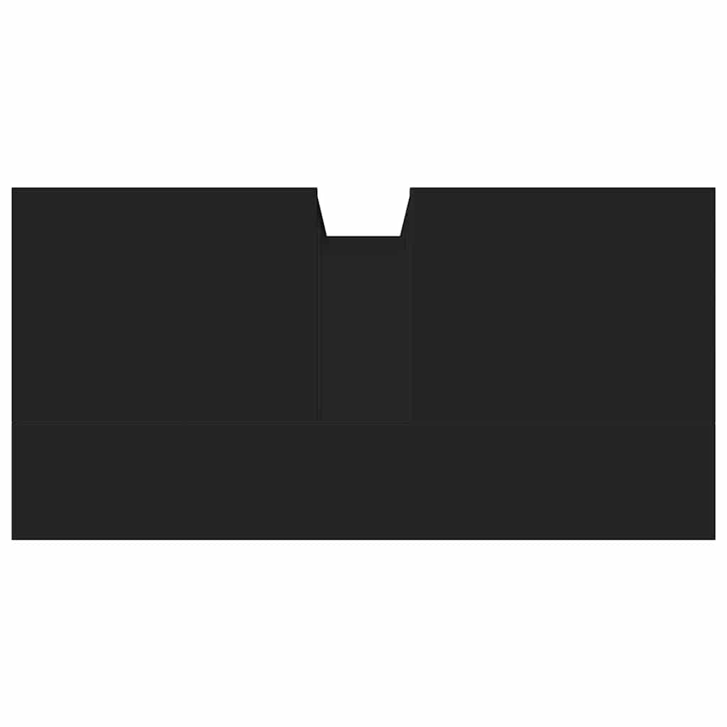 Mobile Lavabo Bagno Nero 60x30x60 cm in Legno Multistrato 842436