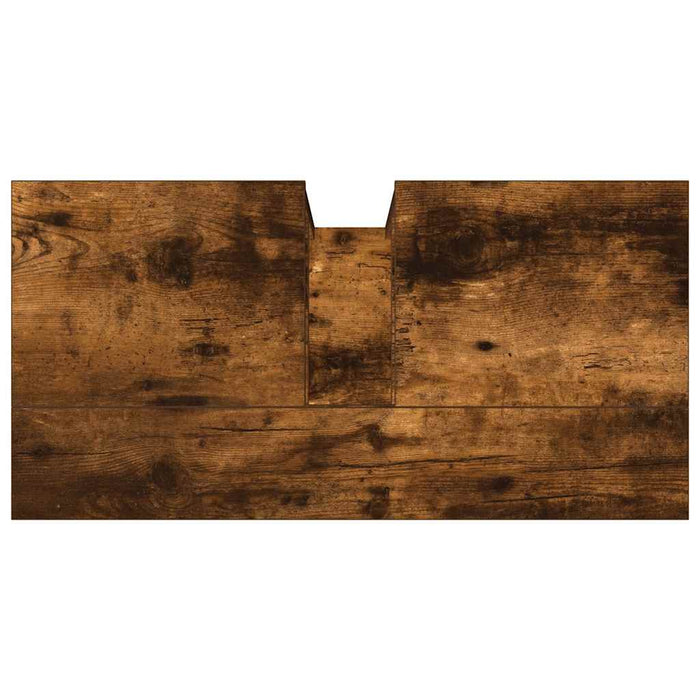 Mobile Lavabo Bagno Rovere Fumo 60x30x60 cm Legno Multistrato