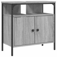 Mobile Lavabo Bagno Grigio Sonoma 60x30x60 cm Legno Multistrato