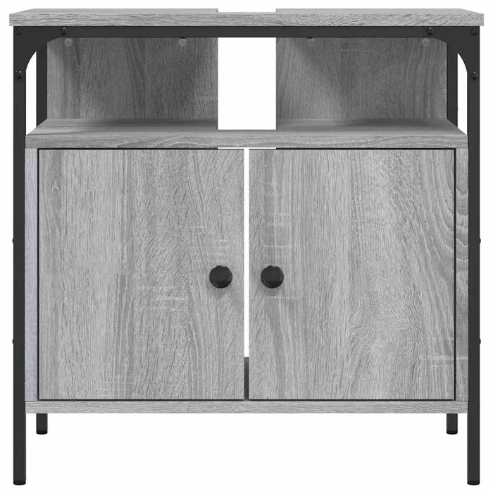 Mobile Lavabo Bagno Grigio Sonoma 60x30x60 cm Legno Multistrato 842439