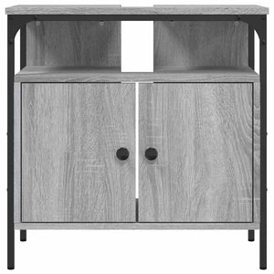 Mobile Lavabo Bagno-Armadietto da bagno Grigio Sonoma 60x30x60 cm Legno Multistrato 567595