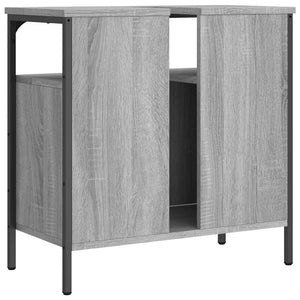 Mobile Lavabo Bagno-Armadietto da bagno Grigio Sonoma 60x30x60 cm Legno Multistrato 567595