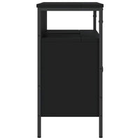 Mobile Lavabo Bagno-Armadietto da bagno Nero 80x30x60 cm in Legno Multistrato 573343