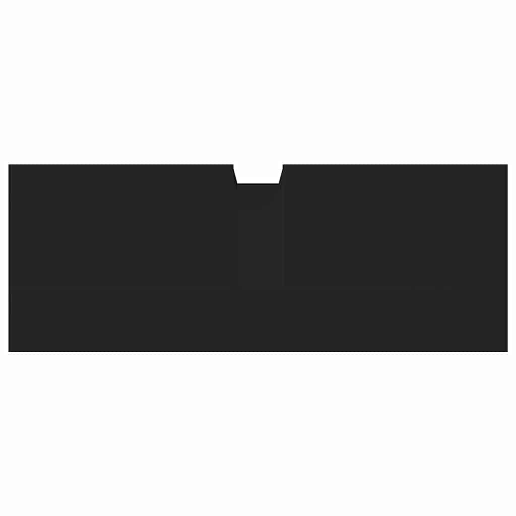 Mobile Lavabo Bagno Nero 80x30x60 cm in Legno Multistrato 842441