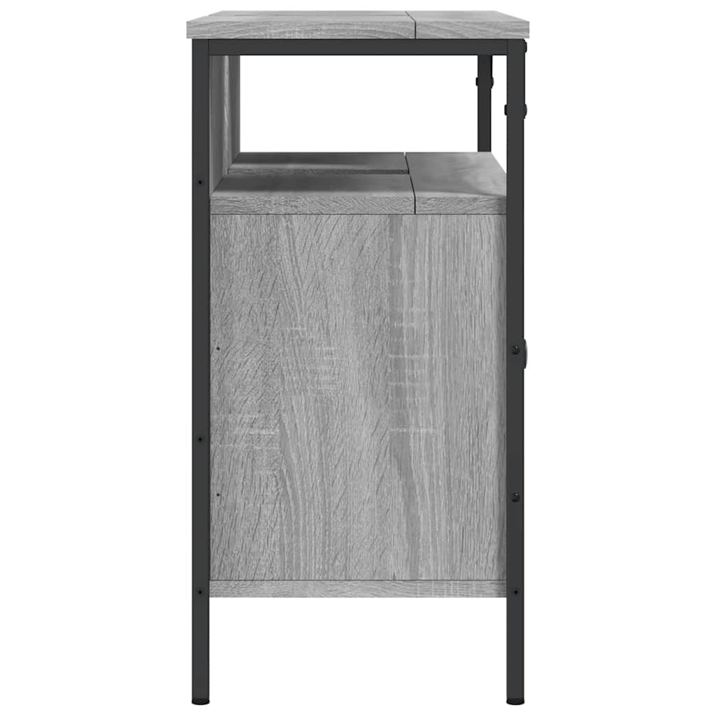 Mobile Lavabo Bagno Grigio Sonoma 80x30x60 cm Legno Multistrato