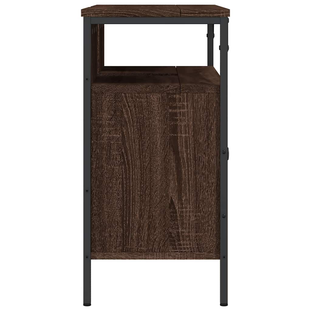 Mobile Lavabo Bagno-Armadietto da bagno Rovere Marrone 80x30x60cm Legno Multistrato 397198