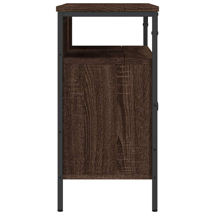 Mobile Lavabo Bagno-Armadietto da bagno Rovere Marrone 80x30x60cm Legno Multistrato 397198