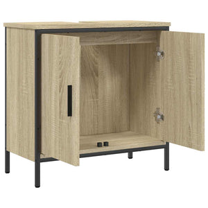 Mobile Lavabo Bagno-Armadietto da bagno Rovere Sonoma 60x30x60 cm Legno Multistrato 237528