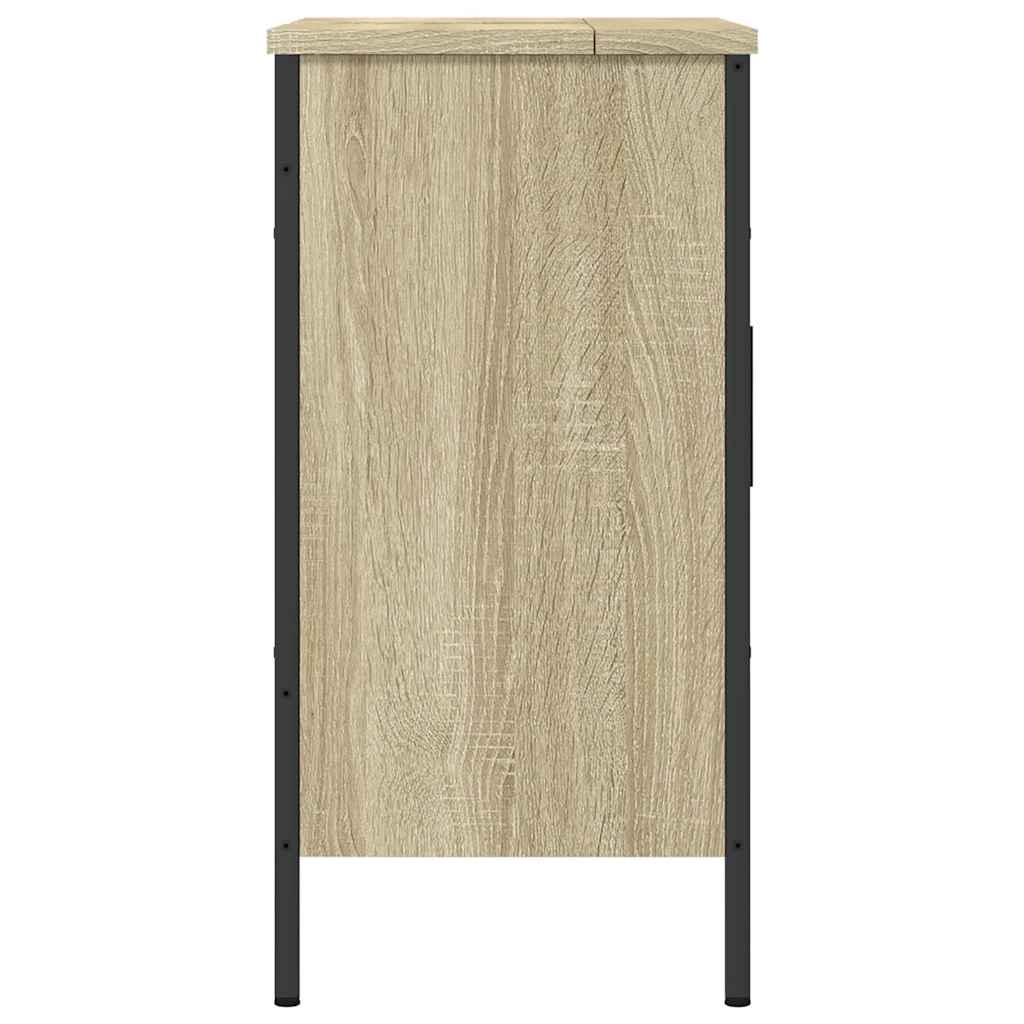 Mobile Lavabo Bagno-Armadietto da bagno Rovere Sonoma 60x30x60 cm Legno Multistrato 237528
