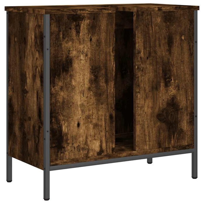 Mobile Lavabo Bagno-Armadietto da bagno Rovere Fumo 60x30x60 cm Legno Multistrato 362502