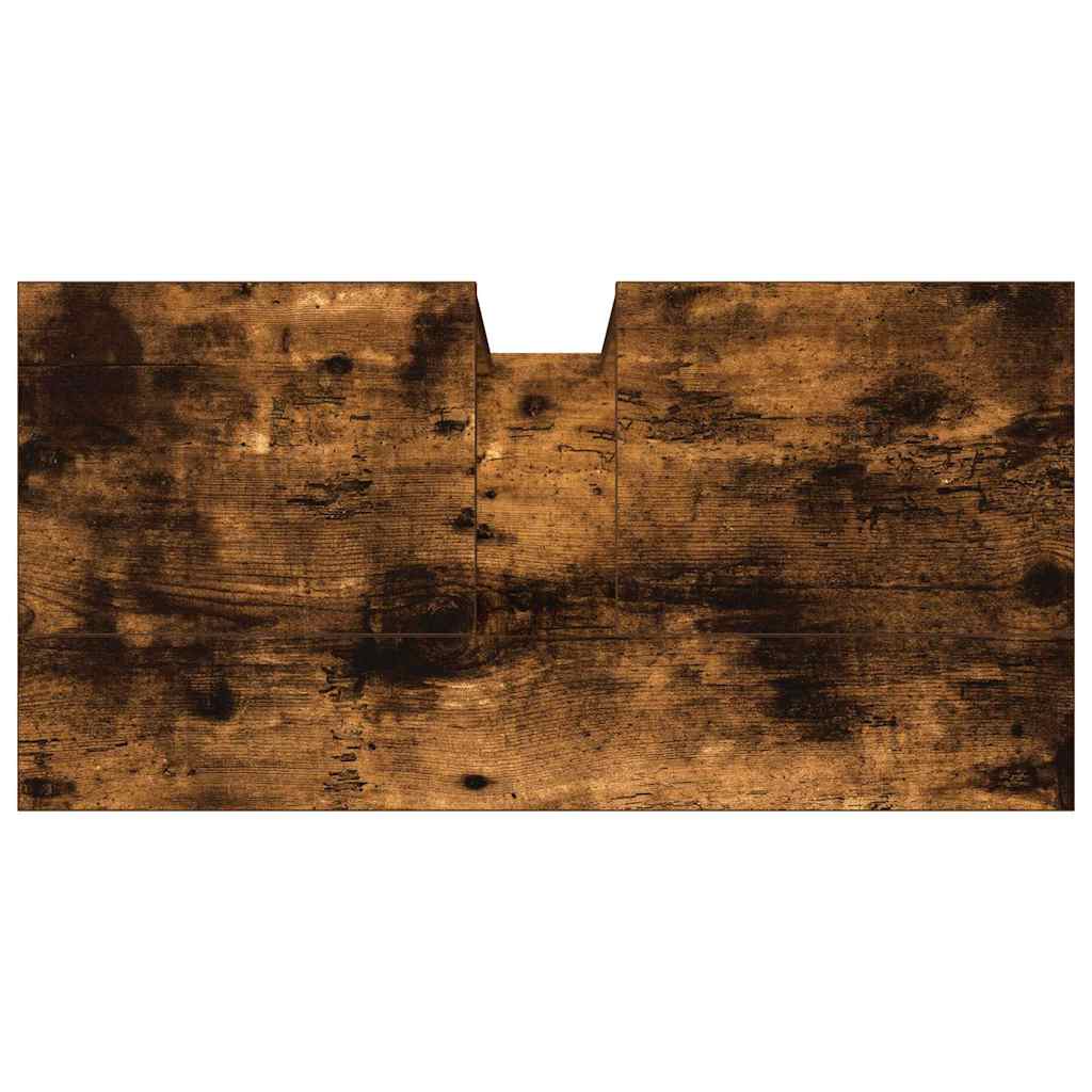 Mobile Lavabo Bagno Rovere Fumo 60x30x60 cm Legno Multistrato 842448