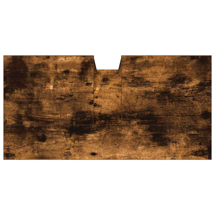 Mobile Lavabo Bagno Rovere Fumo 60x30x60 cm Legno Multistrato 842448