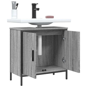 Mobile Lavabo Bagno Grigio Sonoma 60x30x60 cm Legno Multistrato 842449