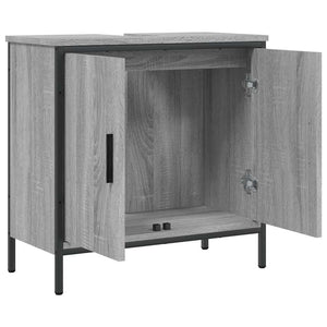Mobile Lavabo Bagno-Armadietto da bagno Grigio Sonoma 60x30x60 cm Legno Multistrato 283207