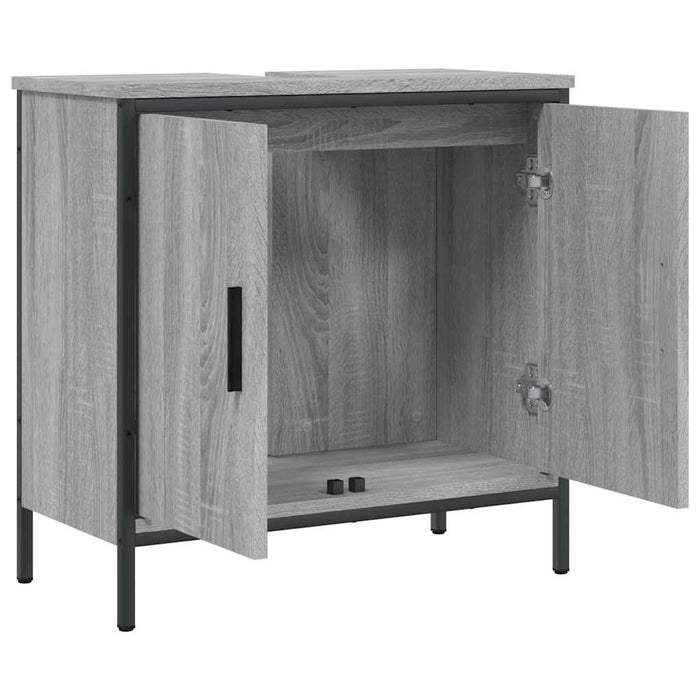 Mobile Lavabo Bagno-Armadietto da bagno Grigio Sonoma 60x30x60 cm Legno Multistrato 283207
