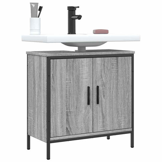 Mobile Lavabo Bagno Grigio Sonoma 60x30x60 cm Legno Multistratocod mxl 89478