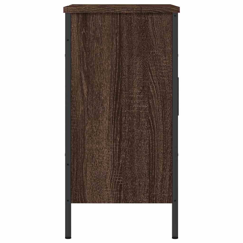 Mobile Lavabo Bagno Rovere Marrone 60x30x60cm Legno Multistrato 842450