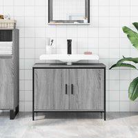Mobile Lavabo Bagno-Armadietto da bagno Grigio Sonoma 80x30x60 cm Legno Multistrato 960065