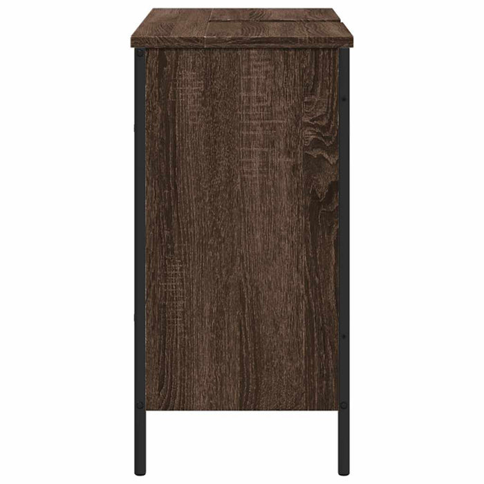 Mobile Lavabo Bagno-Armadietto da bagno Rovere Marrone 80x30x60cm Legno Multistrato 690149