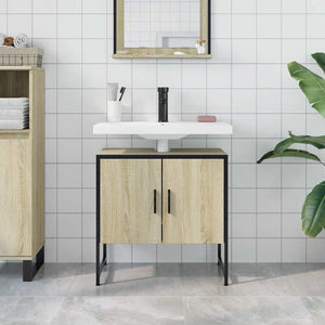 Mobile Lavabo Bagno Rovere Sonoma 60x33x60 cm Legno Multistrato 842457