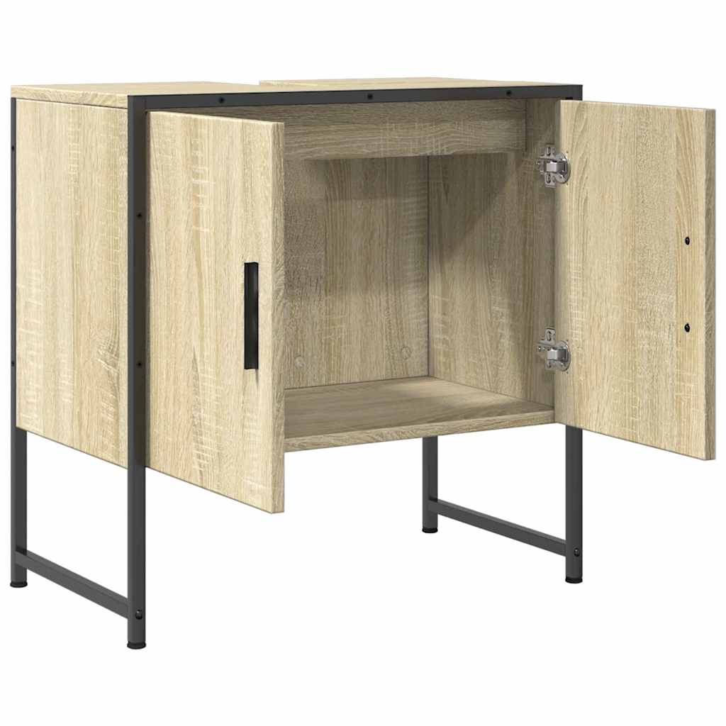 Mobile Lavabo Bagno Rovere Sonoma 60x33x60 cm Legno Multistrato 842457