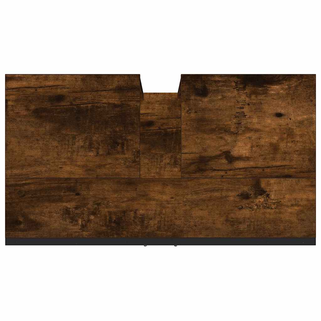 Mobile Lavabo Bagno Rovere Fumo 60x33x60 cm Legno Multistrato 842458