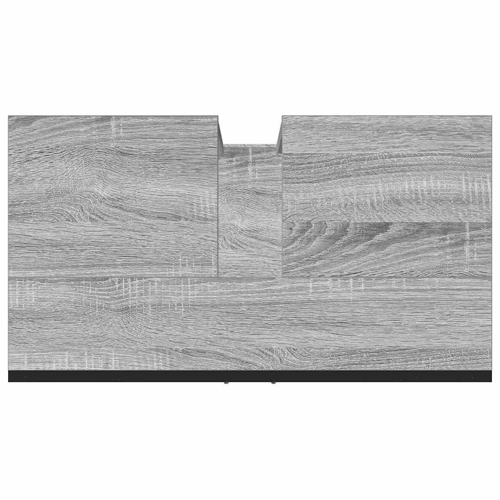 Mobile Lavabo Bagno Grigio Sonoma 60x33x60 cm Legno Multistrato