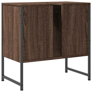 Mobile Lavabo Bagno-Armadietto da bagno Rovere Marrone 60x33x60cm Legno Multistrato