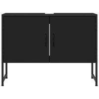 Mobile Lavabo Bagno Nero 60x30x60 cm Legno Multistrato 842461