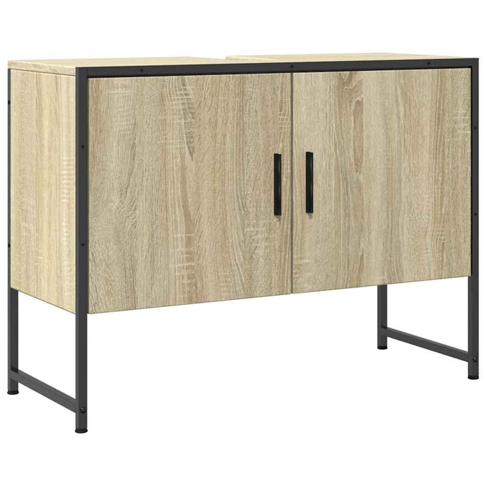Mobile Lavabo Bagno-Armadietto da bagno Rovere Sonoma 60x30x60 cm Legno Multistrato 583426