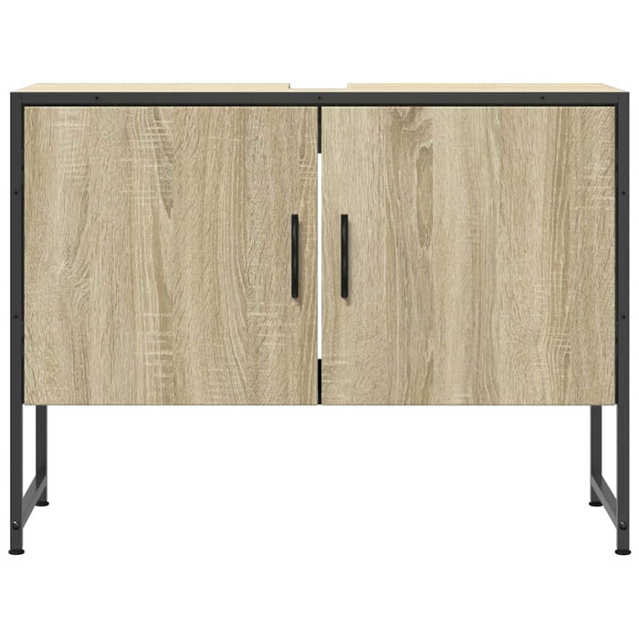 Mobile Lavabo Bagno-Armadietto da bagno Rovere Sonoma 60x30x60 cm Legno Multistrato 583426