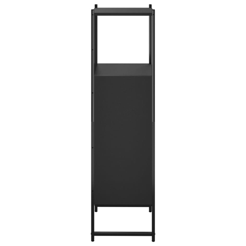 vidaXL Mobile da Bagno Nero 33x33x120,5 cm in Legno Multistrato