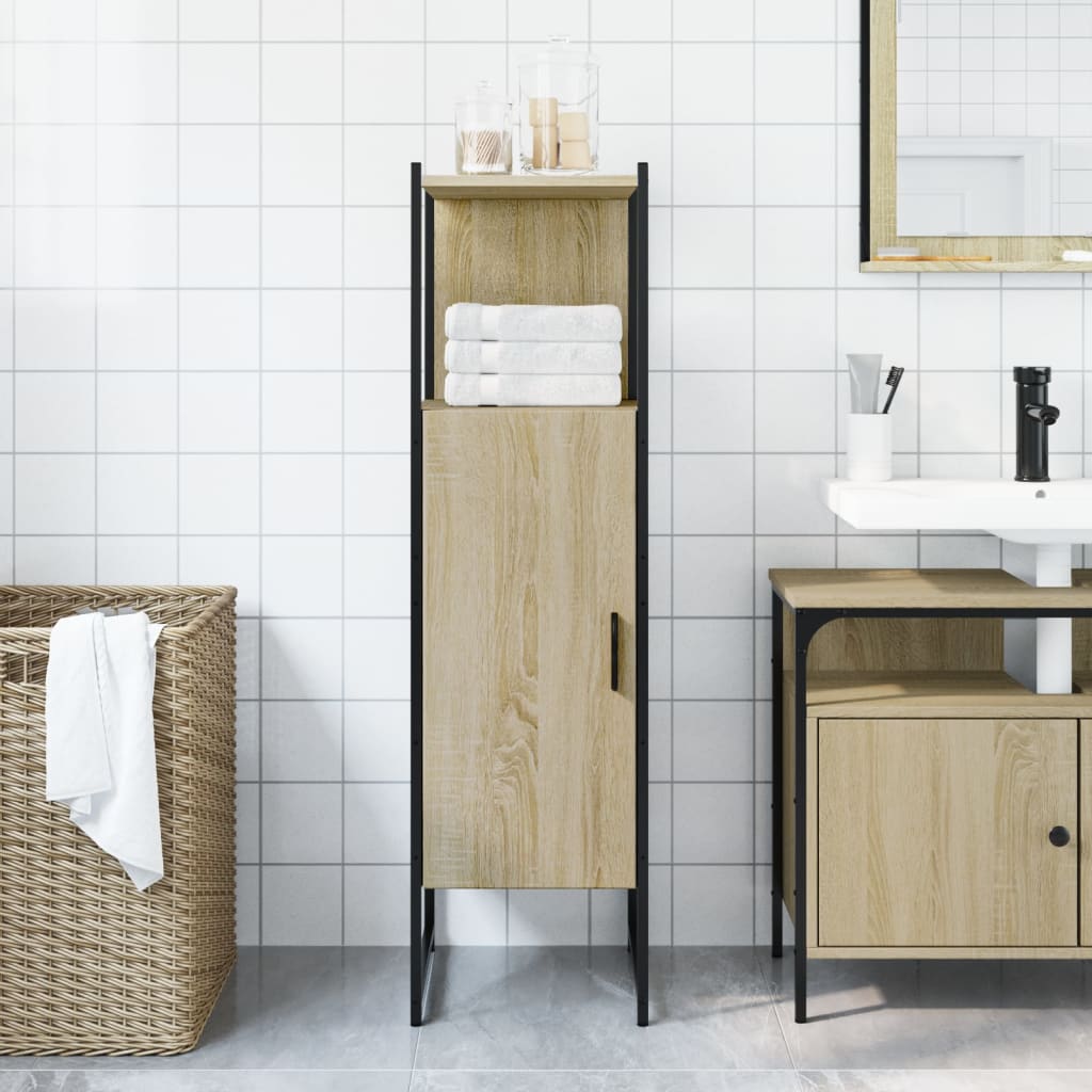 Mobile da Bagno Rovere Sonoma 33x33x120,5 cm Legno Multistrato 842467