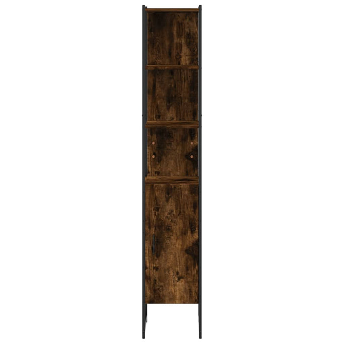 Mobile da Bagno Rovere Fumo 33x33x185,5 cm in Legno Multistrato 842473