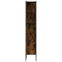 Mobile da Bagno Rovere Fumo 33x33x185,5 cm in Legno Multistrato 842473