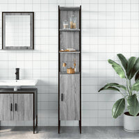 Mobile da Bagno Grigio Sonoma 33x33x185,5 cm Legno Multistratocod mxl 114081