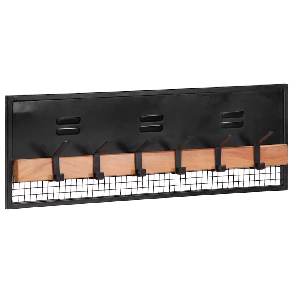 Appendiabiti da Parete 90x11x30 cm in Legno Massello di Mango