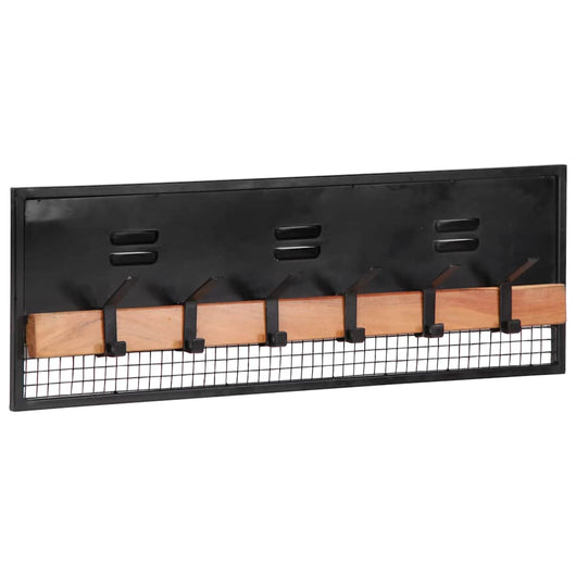 Appendiabiti da Parete 90x11x30 cm in Legno Massello di Mango