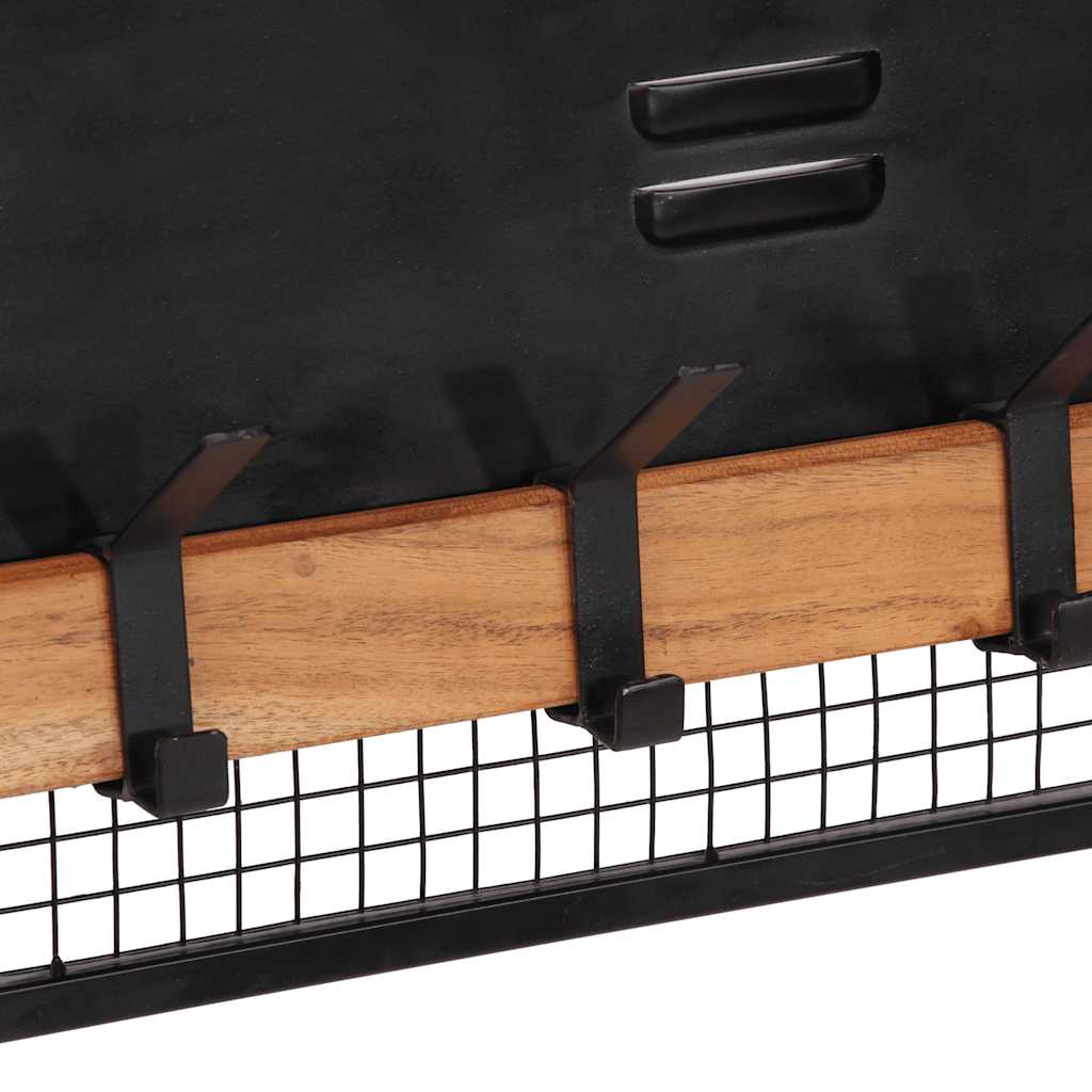 Appendiabiti da Parete 90x11x30 cm in Legno Massello di Mango 373602