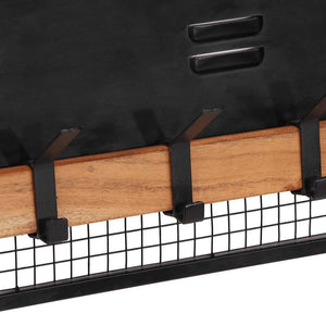 Appendiabiti da Parete 90x11x30 cm in Legno Massello di Mango 373602