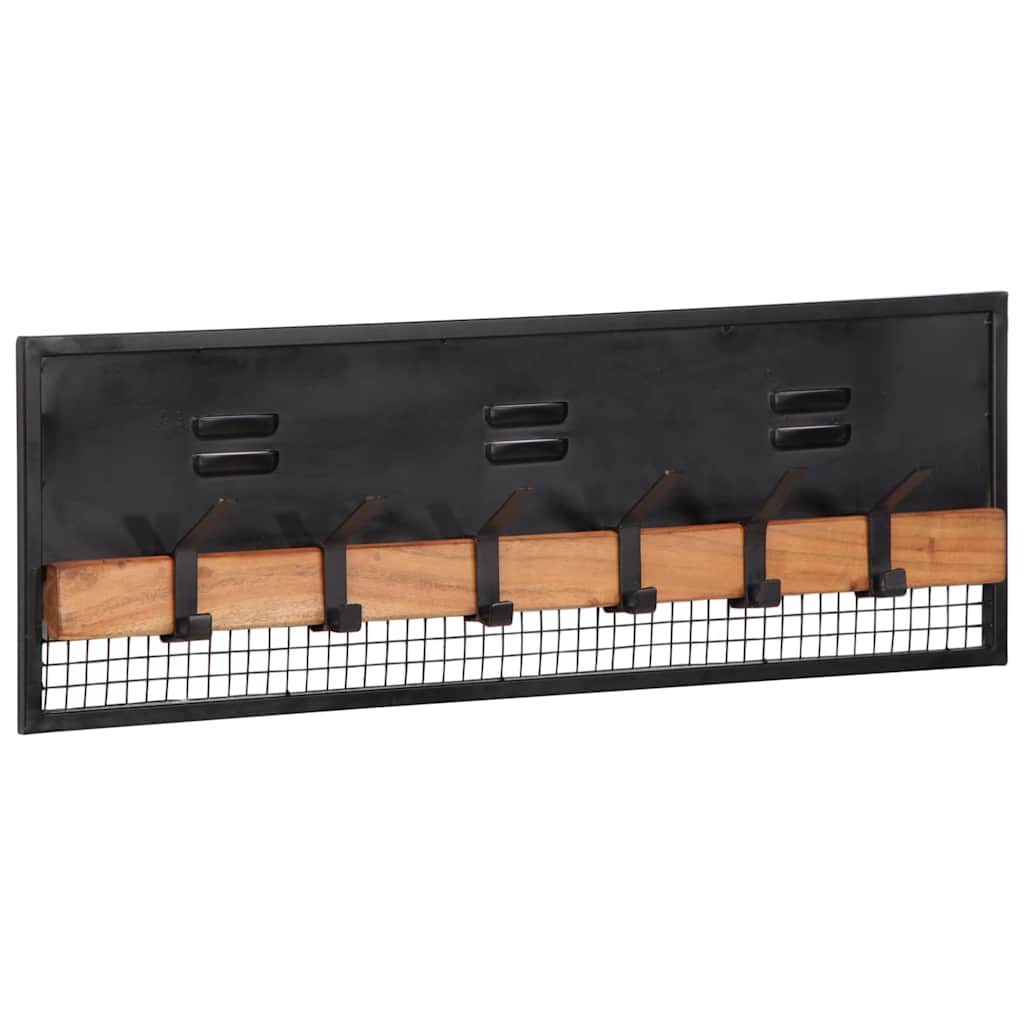 Appendiabiti da Parete 90x11x30 cm in Legno Massello di Mango 373602
