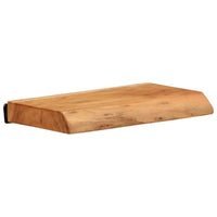 Mensole da Parete 2 pz 30x20x3,5 cm in Legno Massello di Acacia