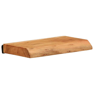 Mensole da Parete 2 pz 30x20x3,5 cm in Legno Massello di Acacia