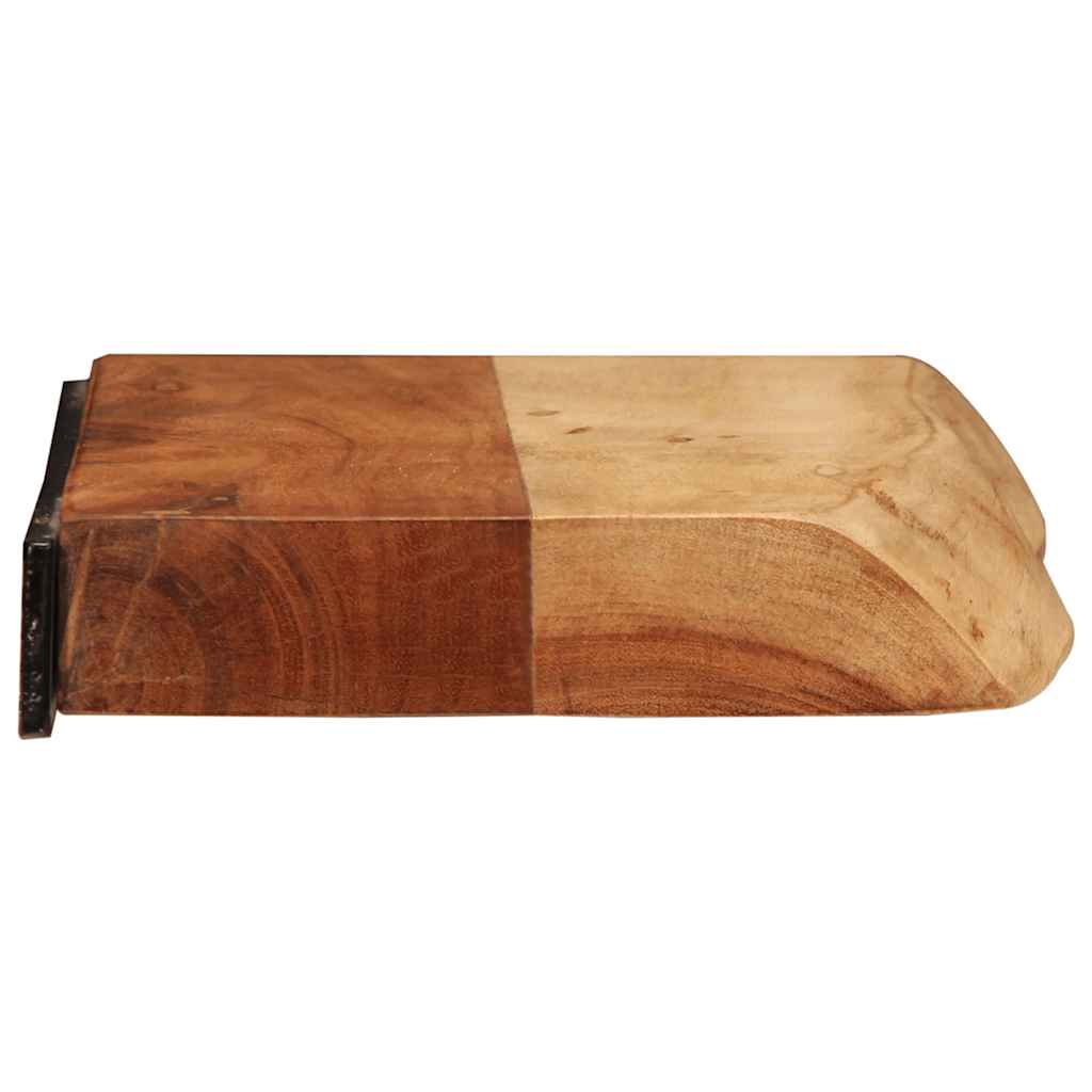 Mensole da Parete 2 pz 40x20x3,5 cm in Legno Massello di Acacia 373624